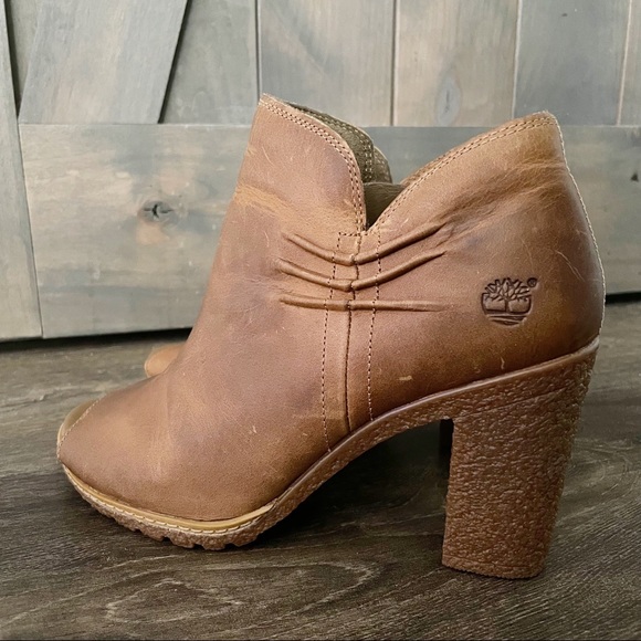 Timberland ’Glancy’ Ruched Peep Toe Boots - Picture 2 of 15
